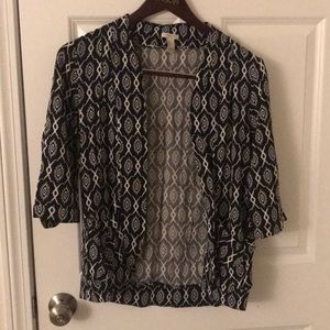 Black pattern cardigan